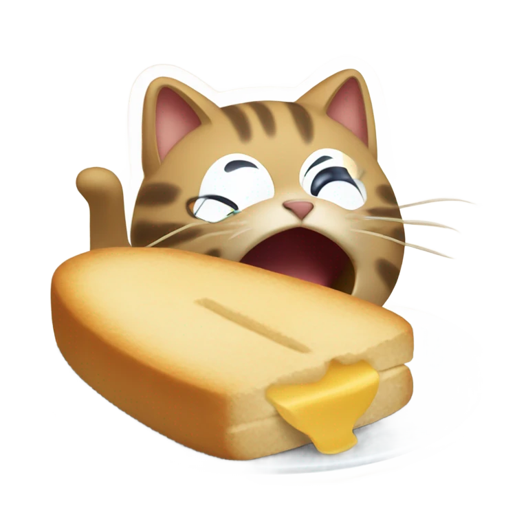 Chat qui mange  emoji