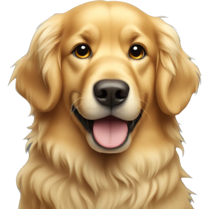 Fluffy golden retriever dog emoji
