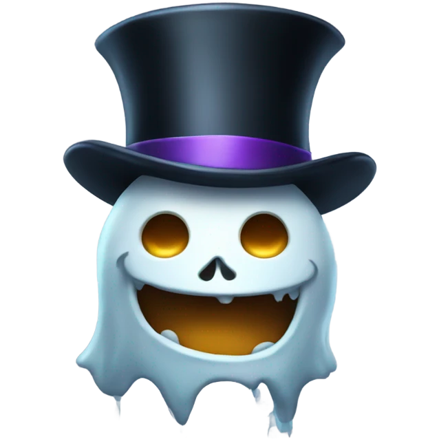 Scary Ghost top hat  emoji