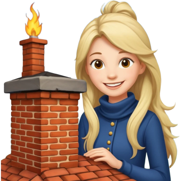 Hot Female on a chimney emoji