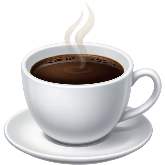 Black coffee in a porcelain cup emoji