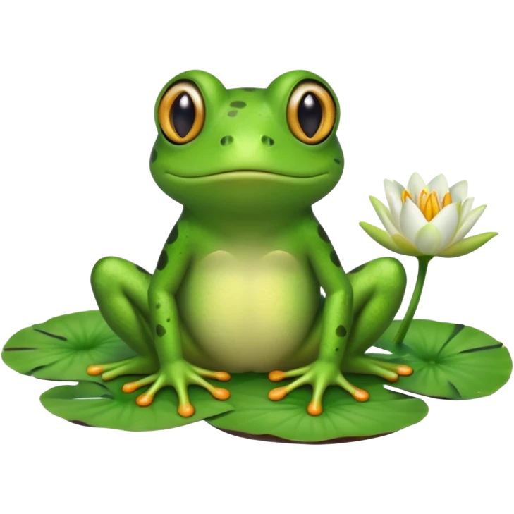 derpy frog with big cute eyes emoji
