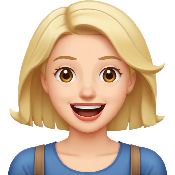 woman shrugging shoulders while laughing  emoji