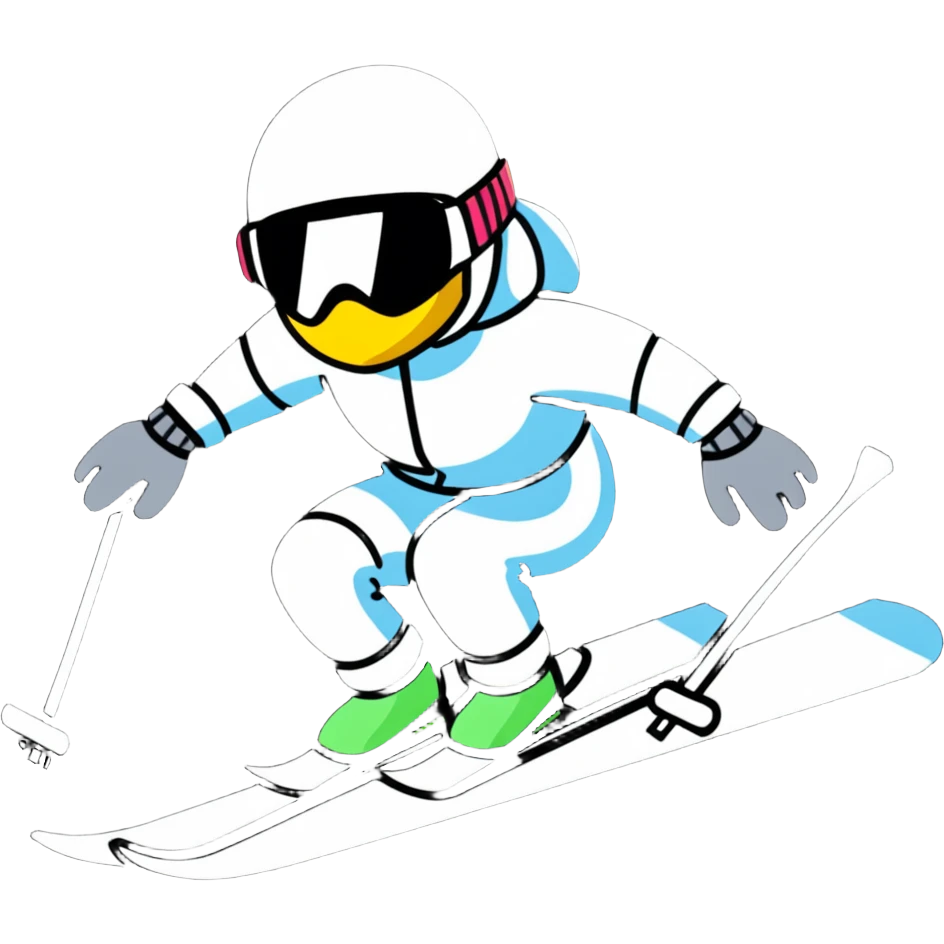 Ski fast emoji