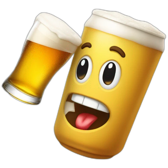 un brochet qui boit une bierre emoji