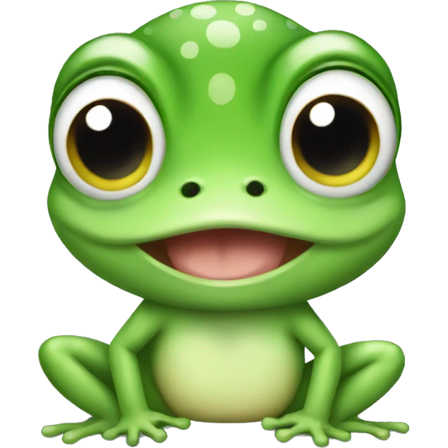 Baby frog playing  emoji