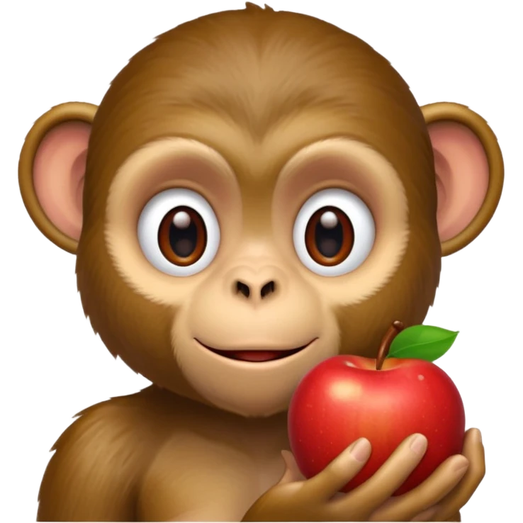 Monkey holding apple emoji