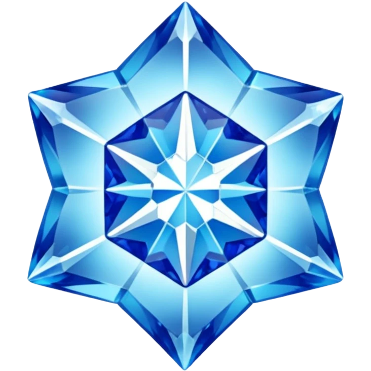 Blue Gem with an Ice Flake Inside emoji