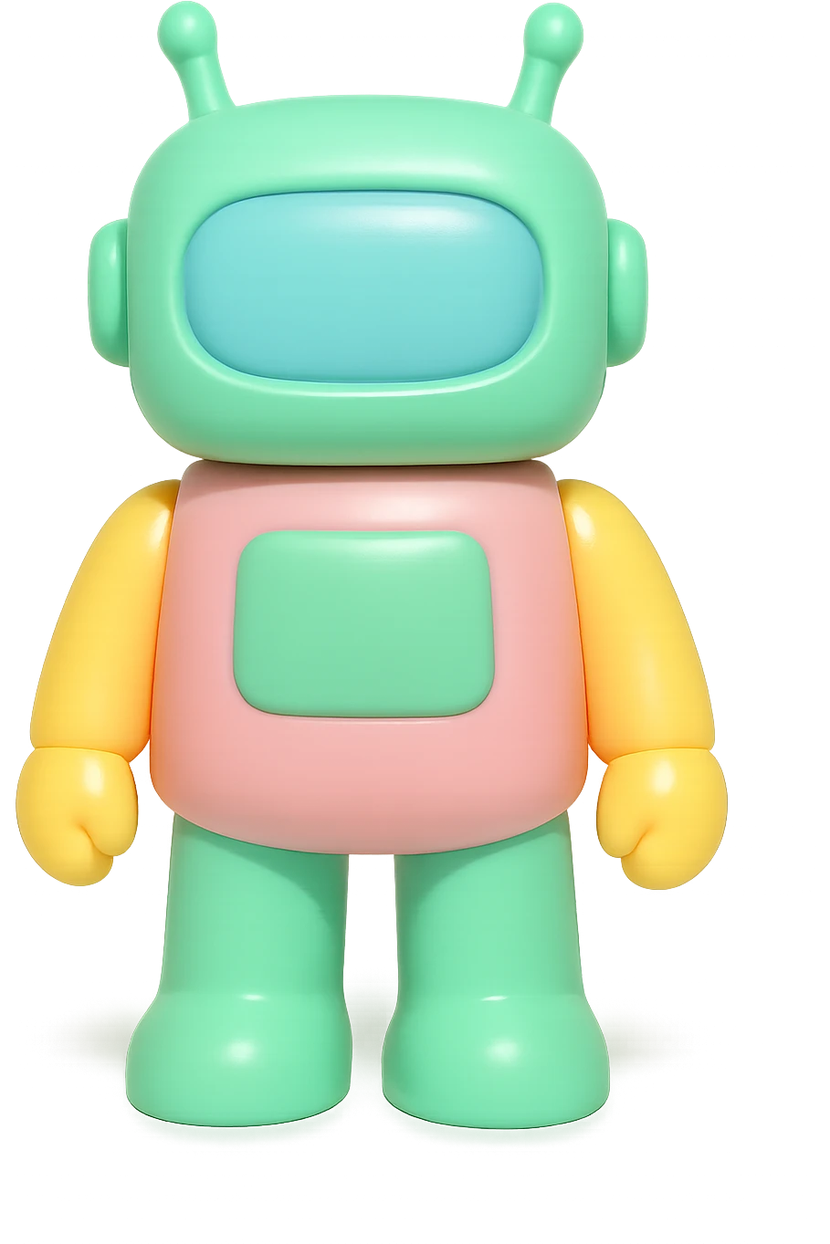 a robot vinyl figure style emoji