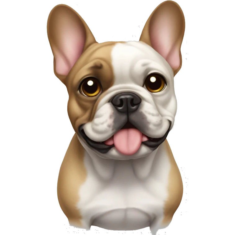 a french bulldog with a large chest emoji