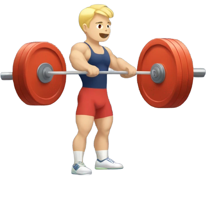Blond male Weightlifter emoji