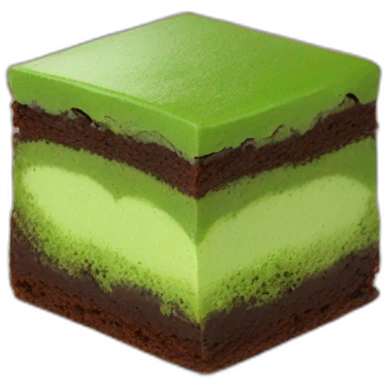 Matcha brownie cake emoji