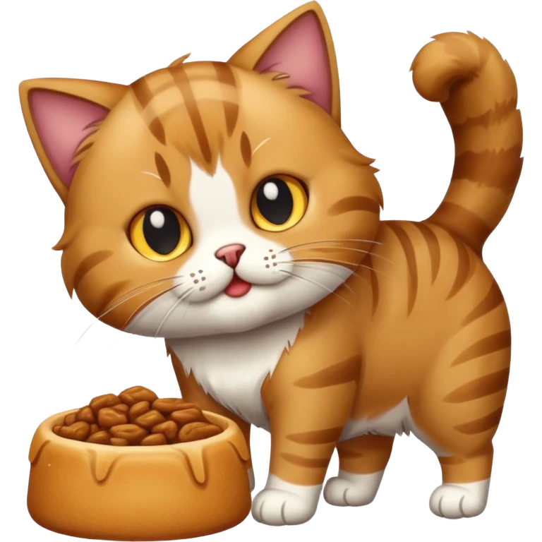 Cat eating a dog emoji