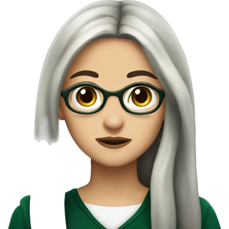 slytherin-student-girl-long dark hair-dark brown eyes emoji