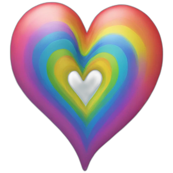 Rainbow heart emoji