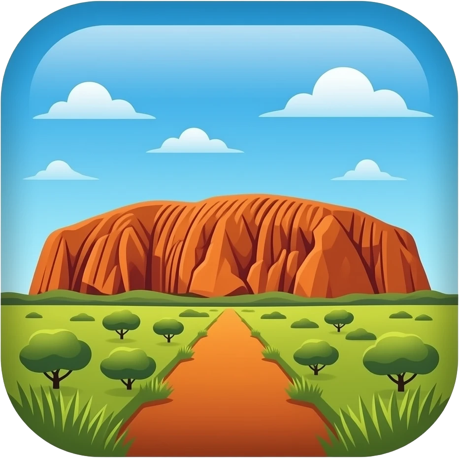 uluru ayers rock icon with no white border emoji