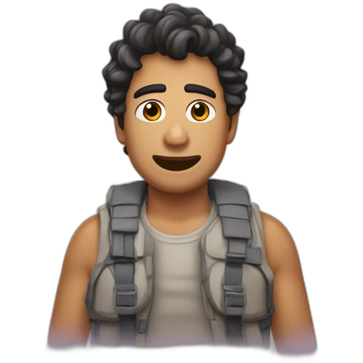  Chico con pasamontañas  emoji