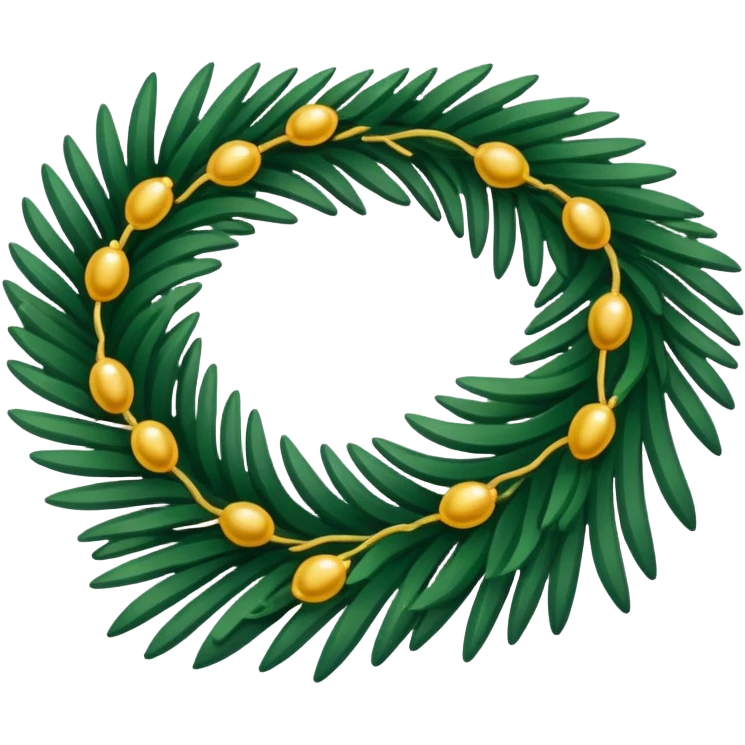 Holiday garland laying horizontally emoji