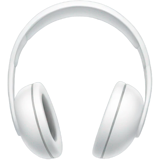 White headphones  emoji