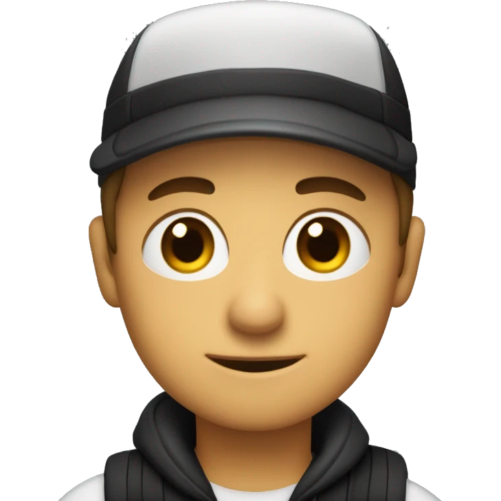 Persona arria de una tabla haciendo SUP, con pelo cobrizo y gorrito negro emoji