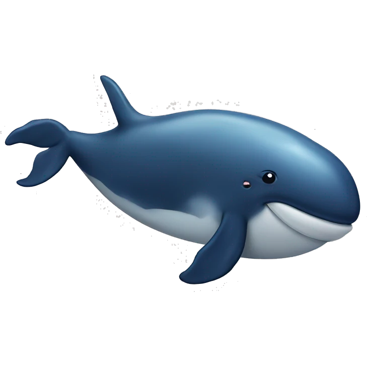 Whale says bye emoji