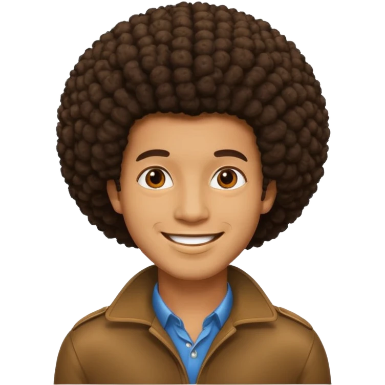 man with afro emoji