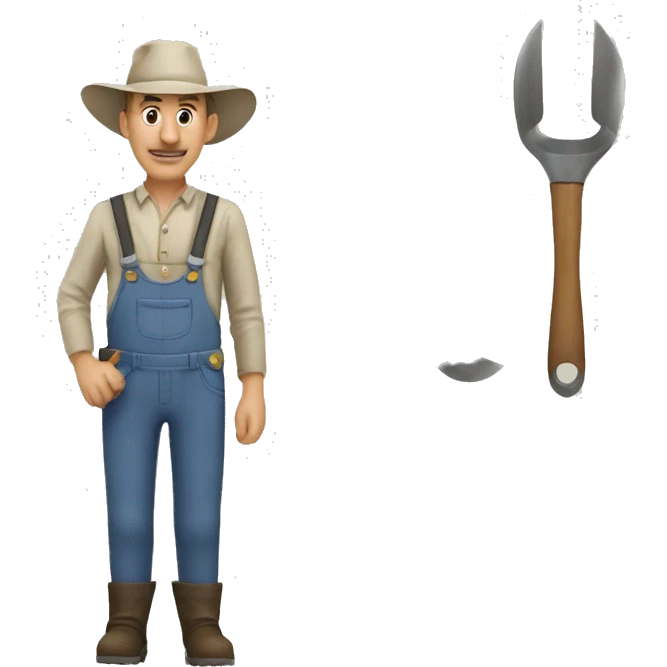 farmer tools bunch  emoji