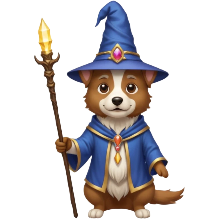 Dog wizard emoji