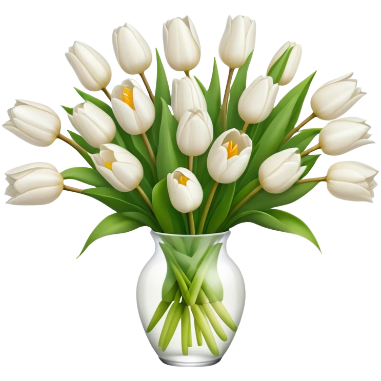 Weiße Tulpen und Lilien emoji