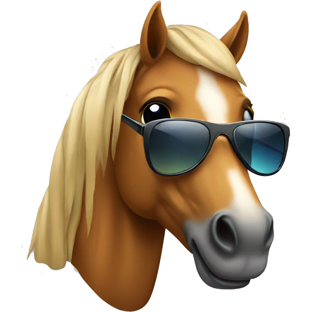 horse with sunglass emoji