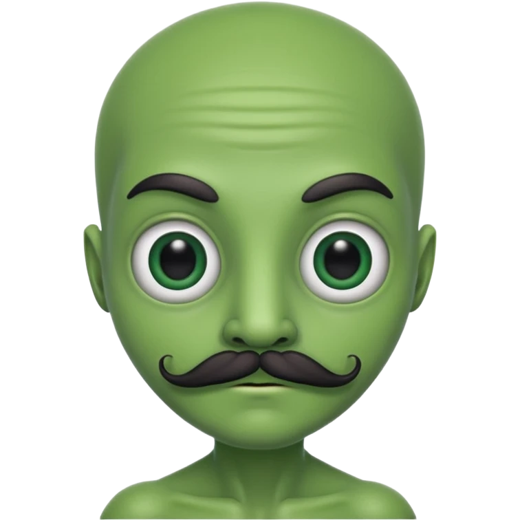 alien with mustache emoji