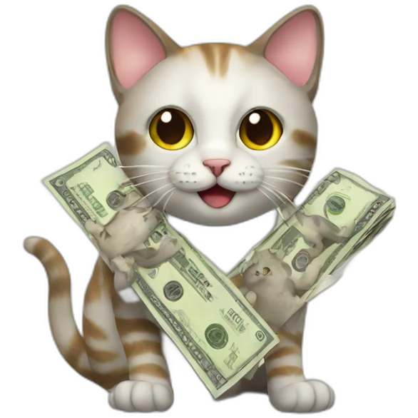 cat with money emoji