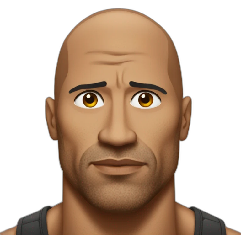 The rock makin a side eye emoji
