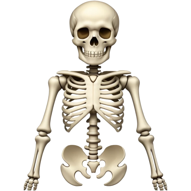 Thick, heavy-looking skeleton bones emoji