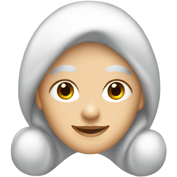 silver haired caucasian  woman wearing a Santa cap emoji