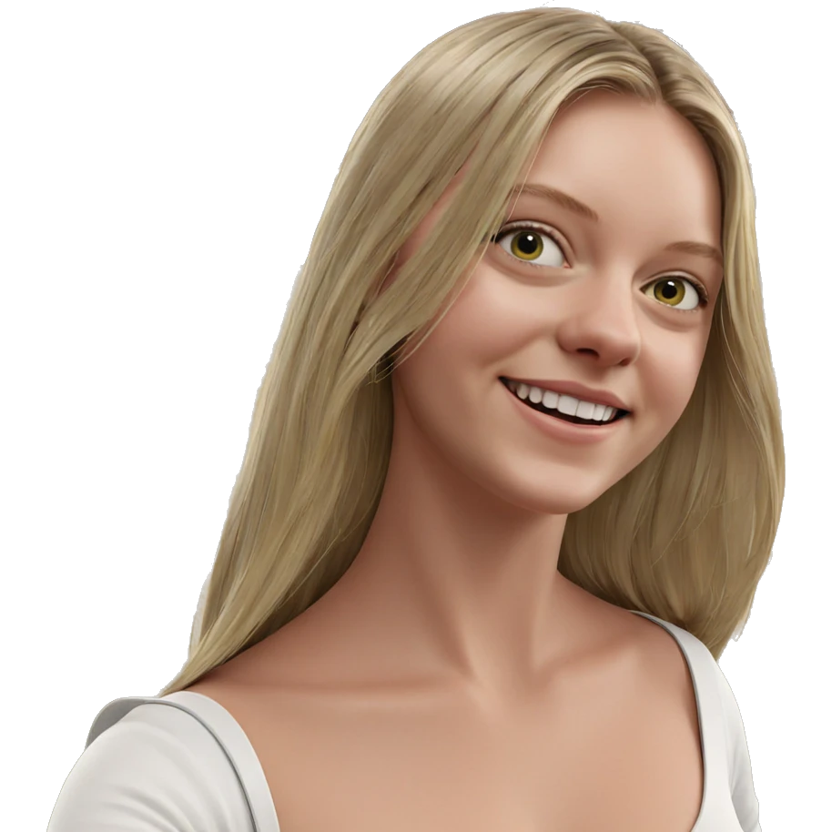 smiling girl in cityscape emoji