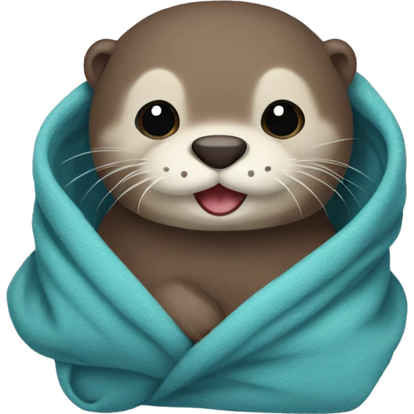otter cozy in blanket emoji