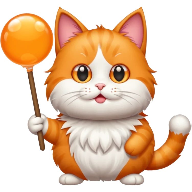 make me a cartoon cat, with some kind of sign or something with W Bubble on it emoji