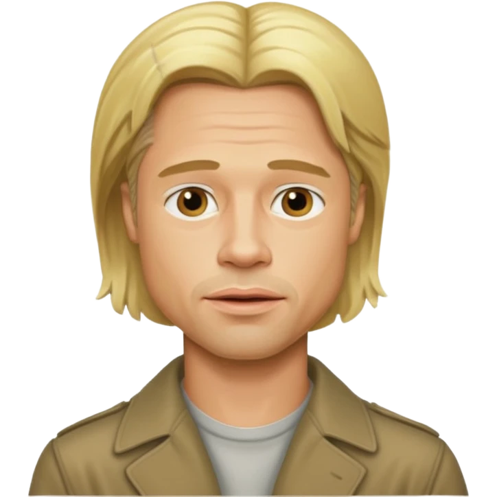 brad pitt blonde long hair emoji