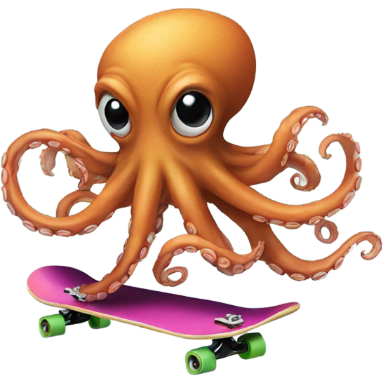 Octopus on a skateboard emoji