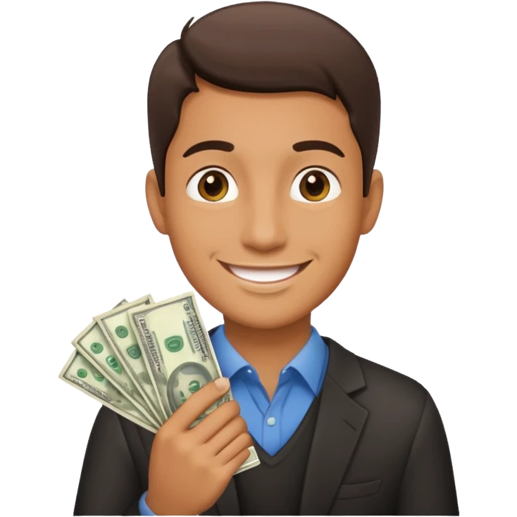 Maintenance guy with money emoji
