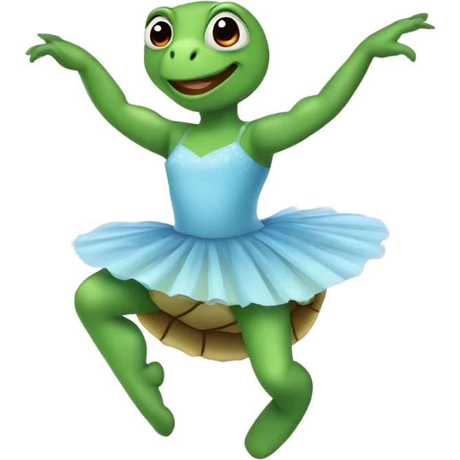 turtle ballerina emoji