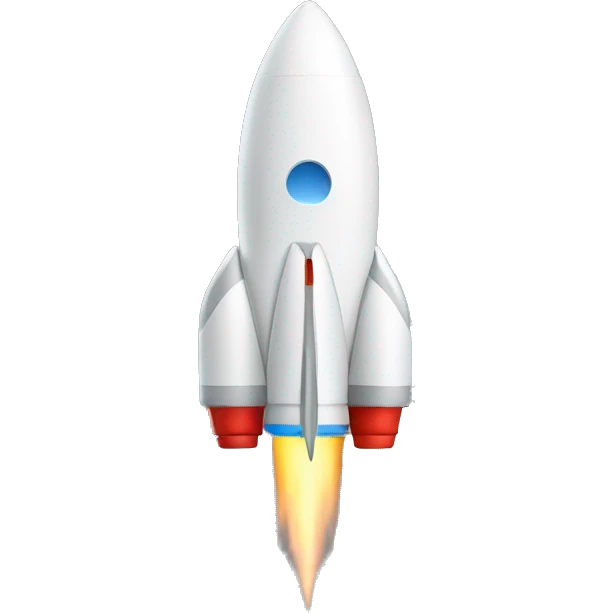 rocket simple linear syle emoji