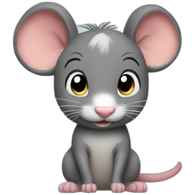 big rat with a pony tail emoji