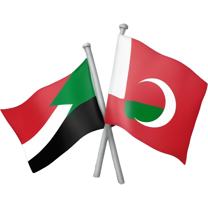 Turkiye flag and Palestine flag emoji