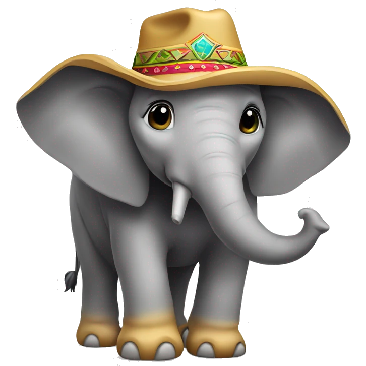 Elefante con sombrero  emoji