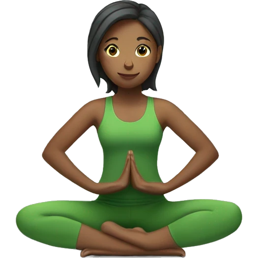 girl in a green T-shirt doing yoga
 emoji