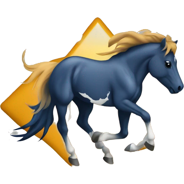 Mustang logo running horse  emoji