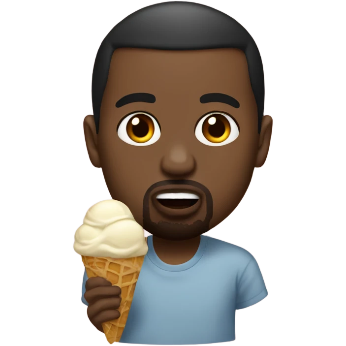 kanye west eating icecream emoji