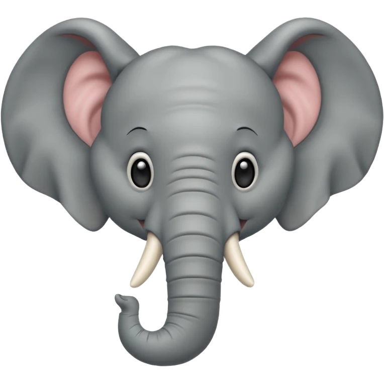 Cute elephant head emoji